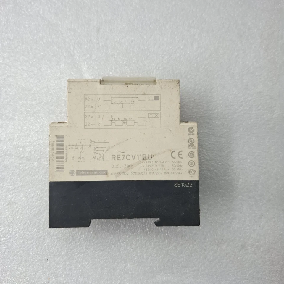 SCHNEIDER ELECTRIC RE7CV11BU TIME DELAY/ TIMER RELAY 0.05s-300h RE7CV11BU
